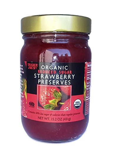 Trader Joe’s Organic Strawberry Preserves, Reduced Sugar, 15.2oz/431gr