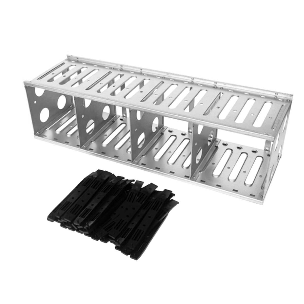 Outanaya Rack Decoracion Verano de Acero Inoxidable Discos Duros Externos para Instalación Conveniente en Estructura Multicapa Adecuado para Carcasas de Computadora