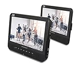 Sylvania 10.1' Dual Screen Portable Blu-ray(r) DVD Media Player SDVD1087, Black (Renewed)