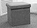 Pouf de Rangement Pliable en Tissu avec Couvercle Multifonctionnel Cube Boîte Repose-Pieds Assise Idéal pour Les Enfants 'Jouet, vêtements, Livres (Gris), 30*30*30 CM