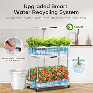 Hydroponics Growing System Indoor Garden, 44 Pods Plant Herb Garden Plant Germination Kit with LED Grow Light, 10L Double-Layer Large Capacity Hydrophonic Planter Grower for Home Vegetables Fruits Hydroponics Growing System Indoor Garden 44 Pods Plant Herb Garden Plant Germination Kit with LED Grow Light 10L Double Layer Large Capacity Hydrophonic Planter Grower for Home Vegetables Fruits