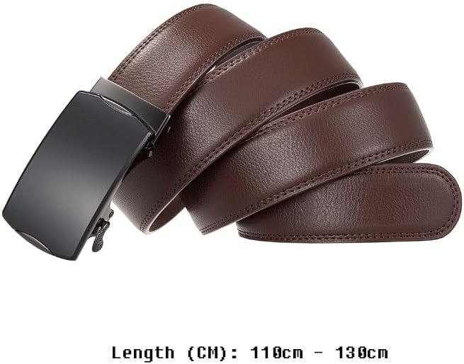 Business Casual Leather Belt Men's Automatic Fastener image 5