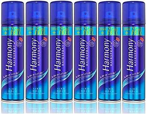 Harmony Hairspray FIRM HOLD 24h Non Sticky 225ml (6 Pack)
