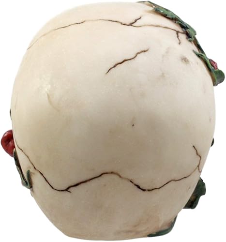 Miniatura 5 de Ebros Gift Día de los Muertos Figura de Calavera de Vid de Rosa Roja DOD Floral Calavera de Azúcar Decoración 6" L Cementerio Macabra Osario
