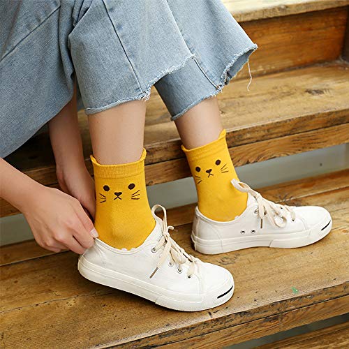 Image of Cute Animal Design Women's Socks Casual Cotton Crew Novelty Socks