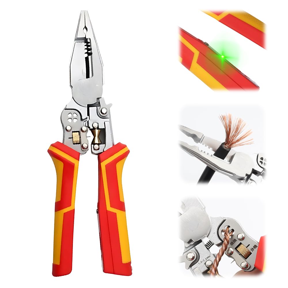9 in 1 Hand Tool Multifunct Wire Stripper, 2026 Upgrade Multi-Purpose Professional Wire Stripping Tool, 8.3-inch Multipurpose Wire Stripper,
