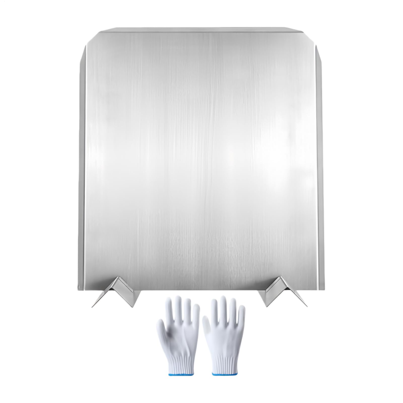 Acciaio Inossidabile Rinforzo Per Caminetto con Piedini 41x46 cm Parafuoco | Pannelli Metallici Per Parete Posteriore Caminetto Per Casa Appartamento Soggiorno Hotel