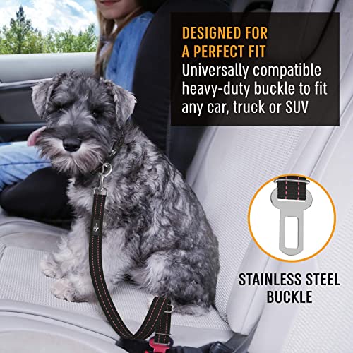 Active Pets Dog Car Harness - Pack Of 1 Dog Seatbelts For Cars, Trucks, Travel - Tether Belt For Small & Large Dogs - Pink #TOP3