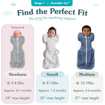 Love to Dream Swaddle UP 1.0 TOG Twin Pack - Gray + Dusty Pink, Newborn 5-8.5 lbs, Self-Soothing Swaddles for Newborns