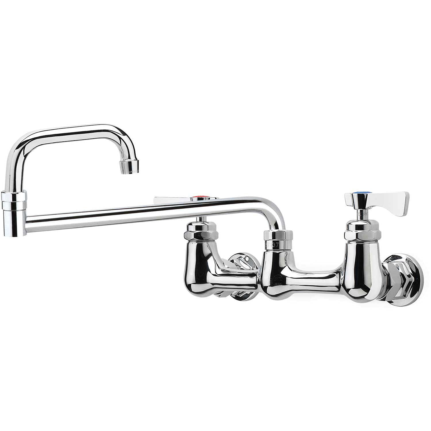 Royal Series 8" Center Wall Mount Faucet by Krowne – 11"L x 16"W x 3"H, Brass, Model 14-818L