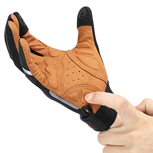 Andoer Luvas de ciclismo antiderrapante respirável masculino anti-choque para esportes ao ar livre l