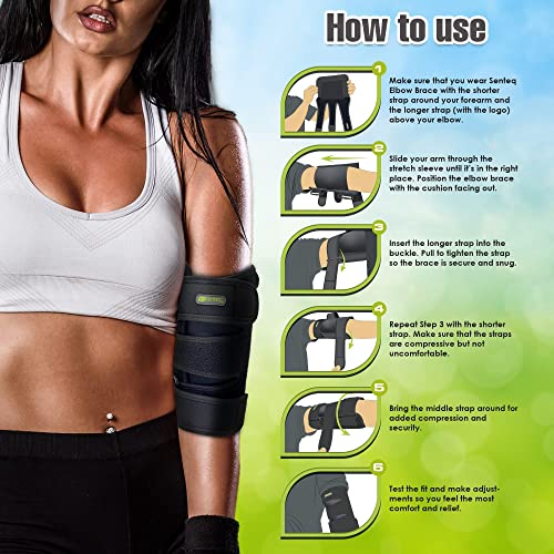 Senteq Elbow Brace + Elbow Sleeve Support #TOP2