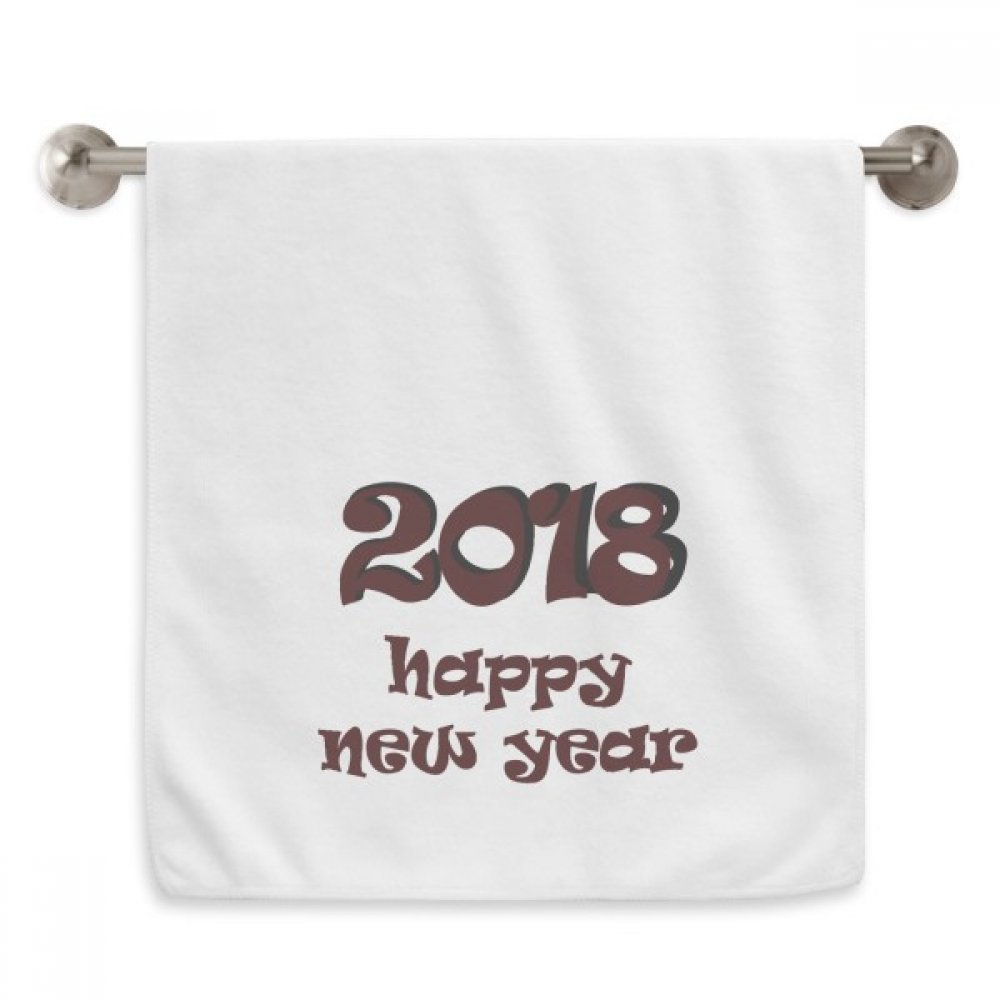 Serviette moelleuse 13x29 pouces imprimée Belle Police en coton blanc pour le visage