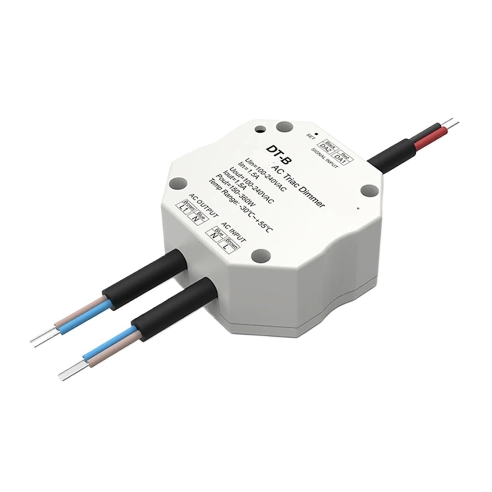 Controlador de atenuación LED Controlador de tira de luz de atenuación de tiristor de CA 1CH 110V 220V 230V Interruptor de atenuación de borde posterior adecuado for luces LED de un solo color