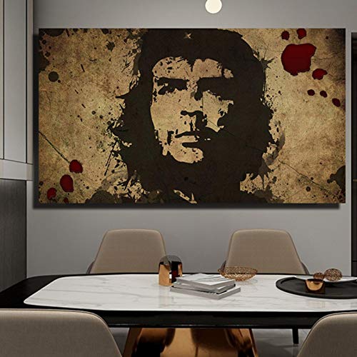yhyxll Berühmte Che Guevara Abbildung Poster Malerei Wandkunst Leinwand Wandbild Malerei Grafik Für Wohnzimmer Schlafzimmer Dekorative 60x90 cm