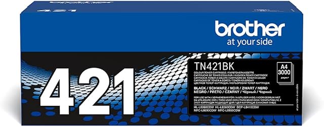 Brother TN-421BK Toner Cartridge, Black, Single Pack, Standard Yield, Includes 1 x Toner Cartridge, Brother Genuine Supplies