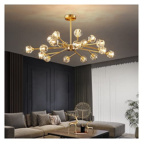 Luminaire suspendu en cristal haut de gamme et cuivre HJLJKG - 6