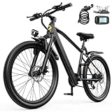 Eleglide Elektrofahrrad 26 Zoll, Motor 250 W, E-Cityrad 21 Gänge, 26 Zoll E Bike Herren Damen mit 36V 13Ah Akku, 250W Motor E Bike für Erwachsene, Elektrofahrräder 25 km/h