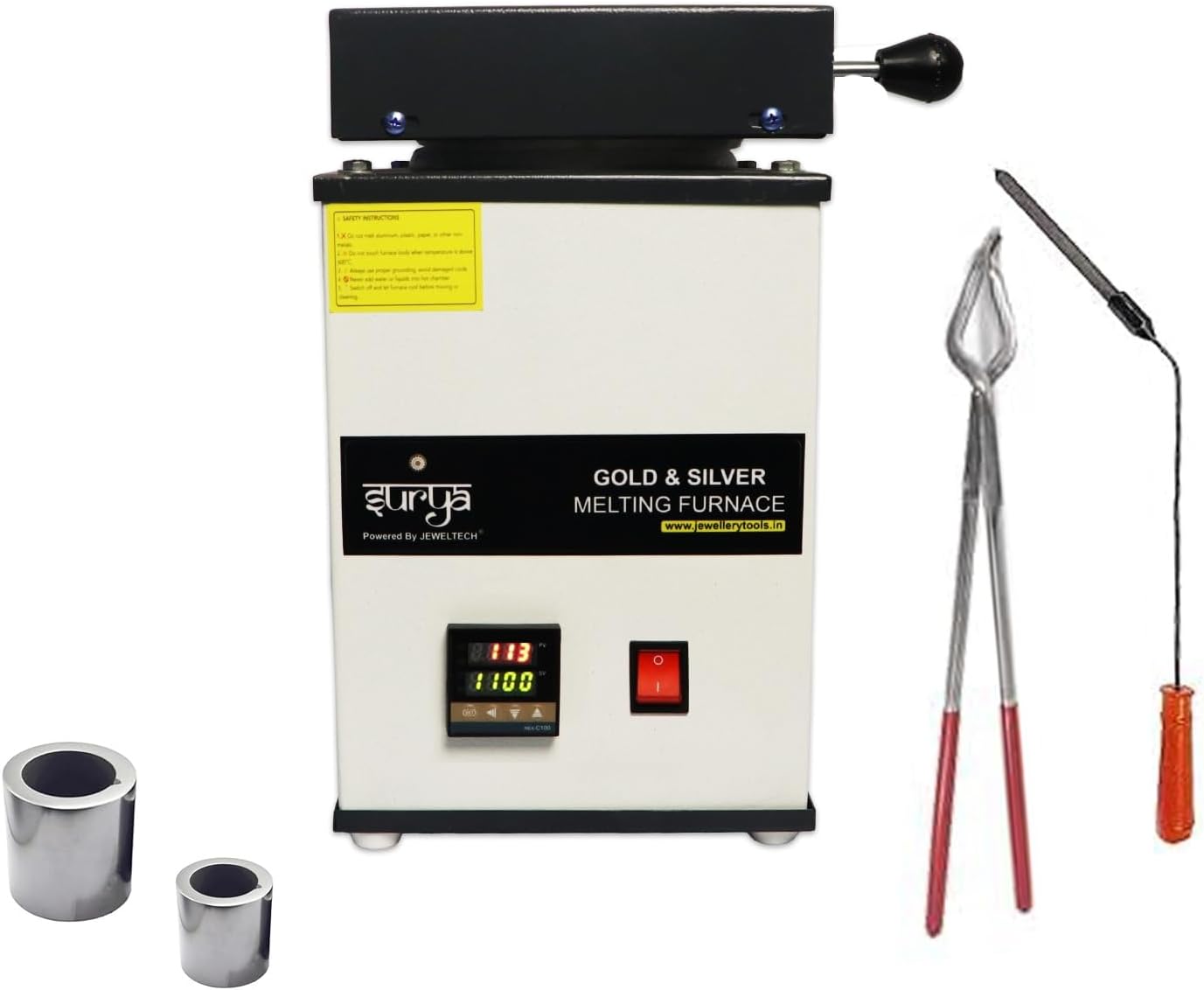 Surya Melting Machine Furnace โ 1Kg Capacity with MCB for Gold, Silver, Copper, Brass & Other Metals | Jewellery Making & Refining Equipment By Jeweltech