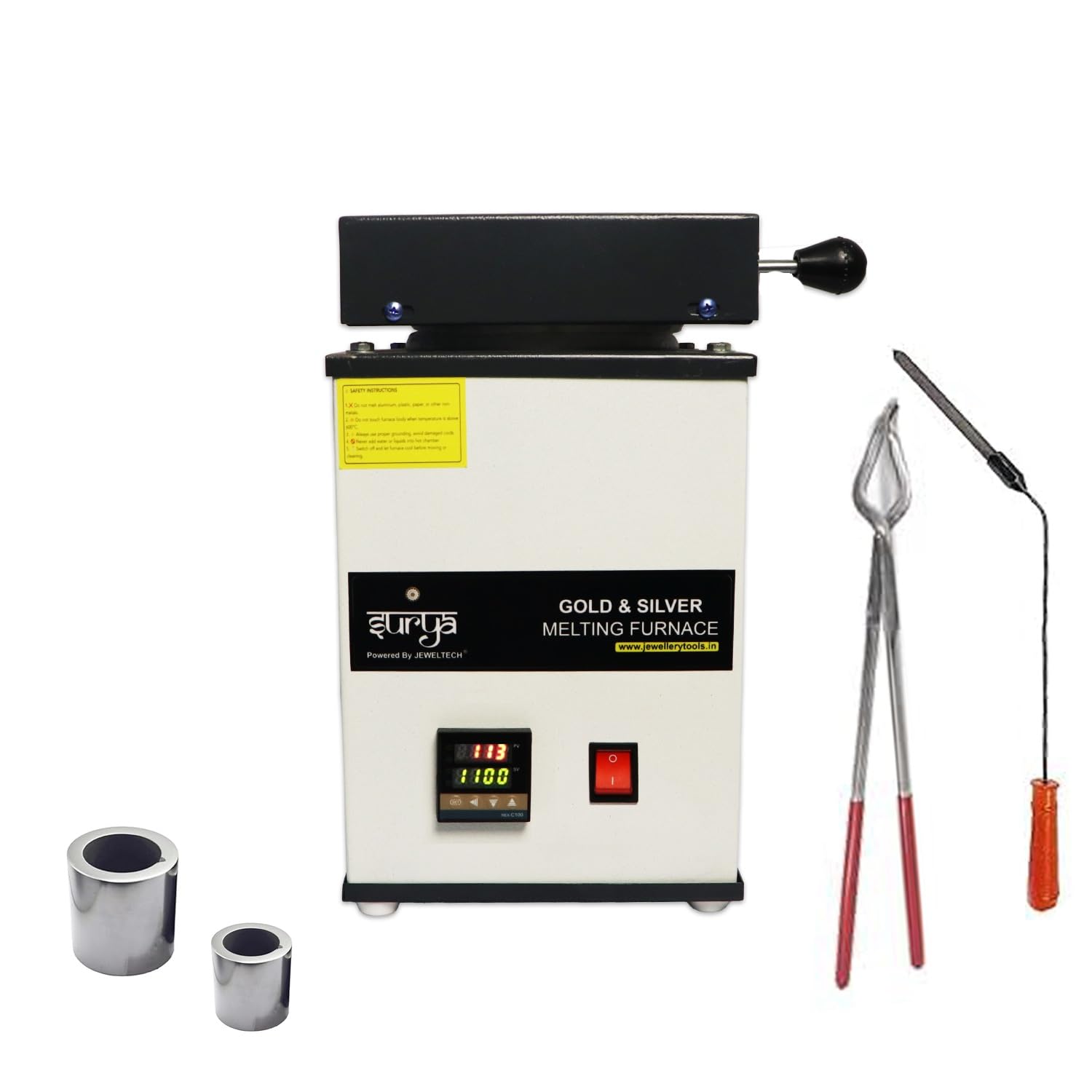 Surya Melting Machine Furnace – 1Kg Capacity with MCB for Gold, Silver, Copper, Brass & Other Metals | Jewellery Making & Refining Equipment By Jeweltech