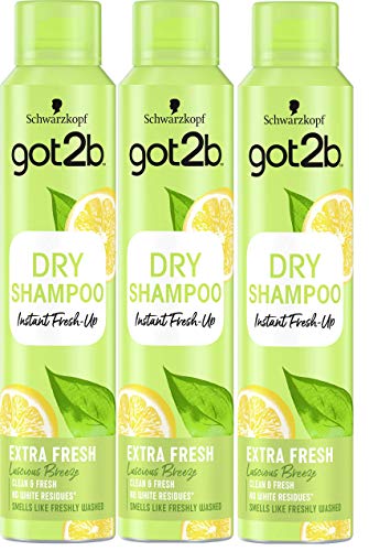 Got2b - Champú Seco Frescor Extra - 3uds de 200ml (600ml) - Refresca tu cabello al instante - Un día de extra de frescor para tu cabello Cover