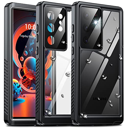 ANTSHARE for Samsung Galaxy S23 Ultra Case,S23 Ultra Waterproof Case with Built-in Screen Protector, Rugged Shockproof Full Protective Case for Samsung S23 Ultra (Black)