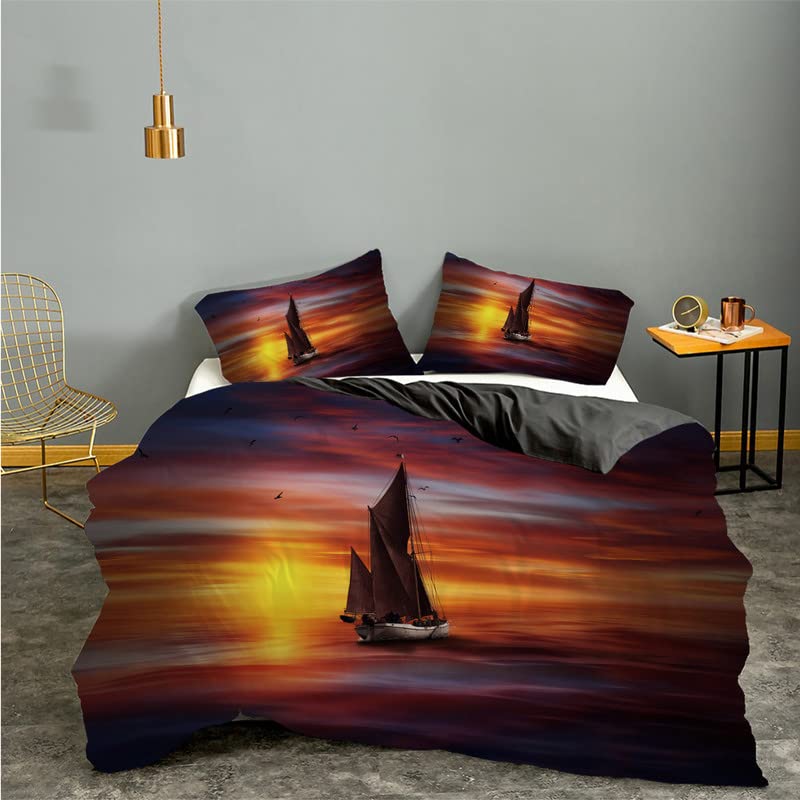Housse de couette 240x260 fermeture éclair en microfibre grise thermorégulatrice