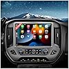 13.1" QLED Car Radio Stereo Upgrade for Chevy Silverado & GMC Sierra 2014-2018, 8-core Head Unit 4GB+64GB with CarPlay/Android Auto,2K Touch Screen and 1080P Backup Camera (4+64 Silver)
