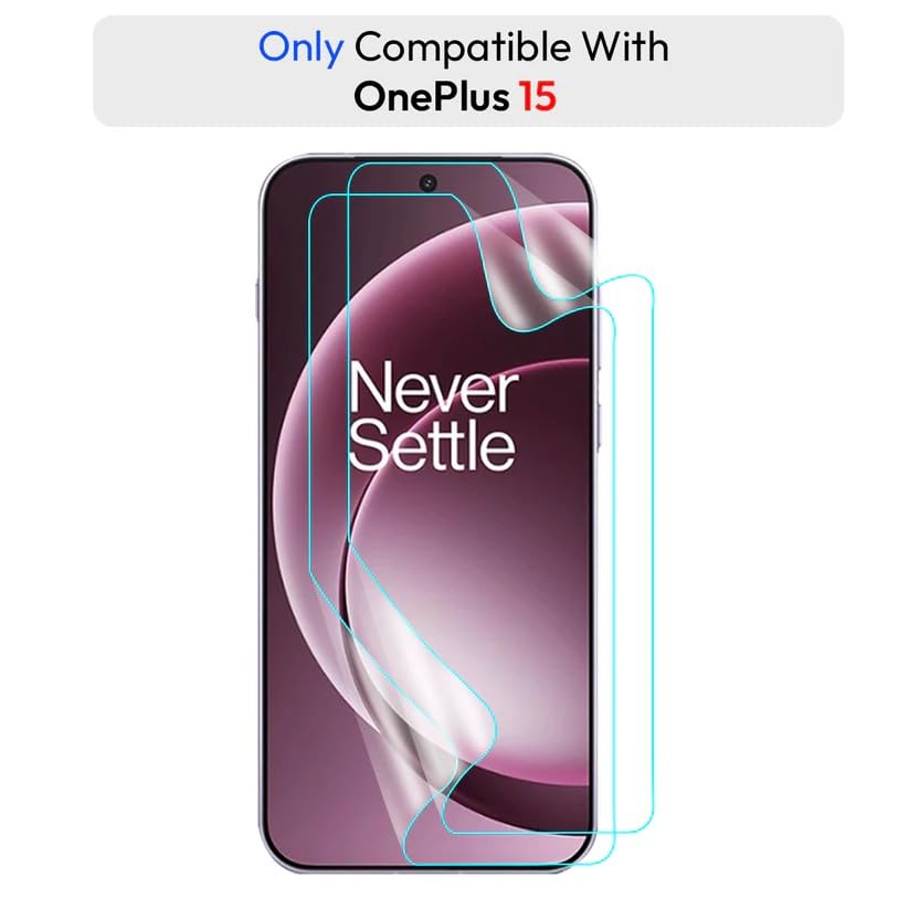 Image of KAPAVER GT EasyDo Tempered Glass Screen Guard Protector for (OnePlus 15 (Film Clear) (2 Pack))