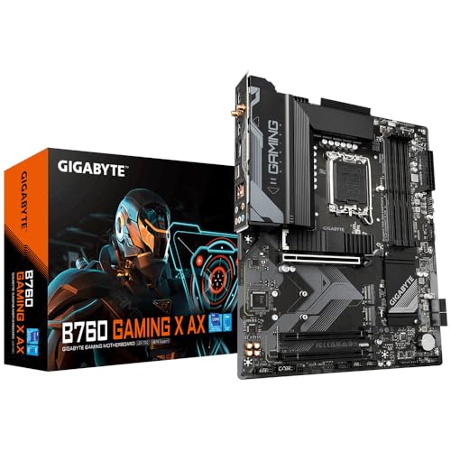 GIGABYTE B760 Gaming X AX Intel LGA 1700 ATX}U[{[hA4x DDR5 ~128GBA3x PCI-E x16A3x M.2A4x SATAA2x USB 3.2A1x USB-CA5x USB 2.0B