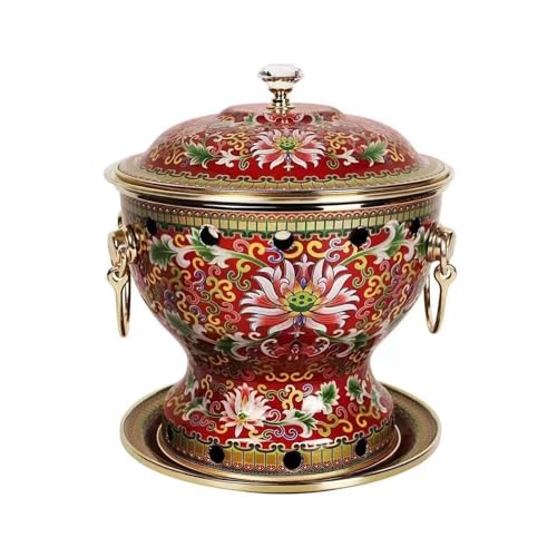Olla china de cobre para fondue y cocción con tapa miniatura 1