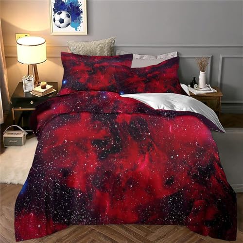 Parure de lit 3D hypoallergénique et douce avec housse espace