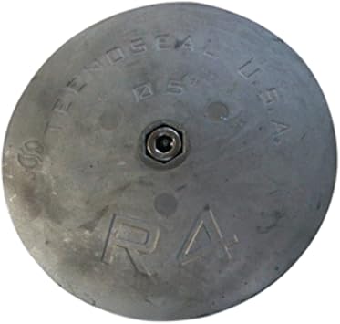Tecnoseal R4 Rudder Anode - Zinc - 5 "قطر × 5/8" سمك