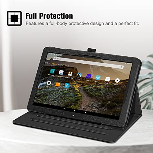 Fintie Case For All-New Amazon Fire Hd 10 And Fire Hd 10 Plus Tablet (Only Compatible With 11Th Generation 2021 Release) - [Multi-Angle] Stand Cover With Pocket Auto Wake/Sleep, Black #TOP7