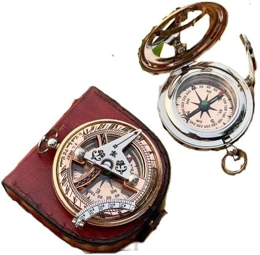 Personalized Engraved Sundial Compass - Unique Gift for Christmas, Anniversary, Husband, Valentine's Day, and Couples