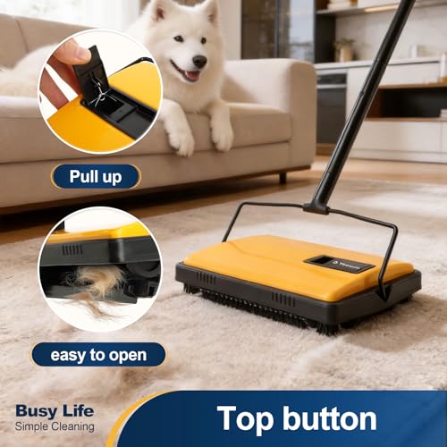 image for Yocada Manual Carpet Sweeper Cleaner Household Sweeper Hand Push Non-E