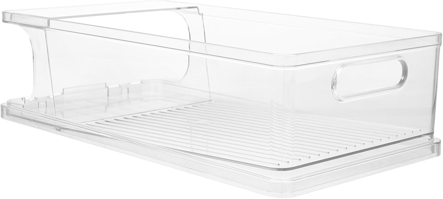 2pcs Refrigerator Beverage Can Organizers Plastic Drink Dispensers for Soda Beer Cans Space-saving Storage Boxes for Home Kitchen Fridge Pantry Organization