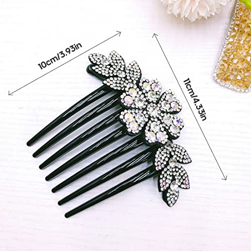 ideal für Brautlooks (92 Zeichen). - Detailansicht von XPEX 3er Strass Haarkämme Blumen – Dealfoxx.de