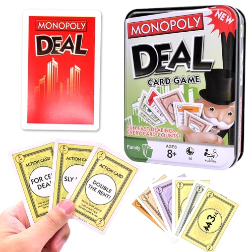 MIFKLMV Jeux de Cartes MoNopol-y, Jeu de Société Deal, Jeu