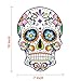 Large Sugar Skull Iron on Patches, 7.1”x10” Floral Calavera Day of The Dead Embroidered Jacket Patches, Día De Los Muertos Skull Motorcycle Appliqued Patch on Jeans