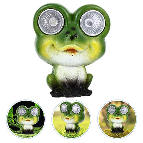 Yardwe Luz Solar Sapo Solar Estátua Jardim Jardim Decoração Ao Ar Livre para Pátio Gramado Quintal (