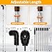 10.5FT Gutter Cleaning Tools from The Ground, Adjustable Rain Gutter Cleaning Brush with Pole, Long-Reach Gutter Cleaner & Brush, Ladder-Free Removal of Leaves, Branches & Debris