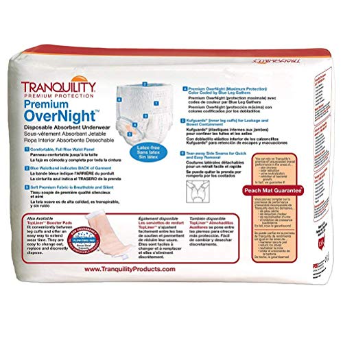 Tranquility Prem Overnight Disp Absorb Underwear LRG 64CT - Thumbnail 2