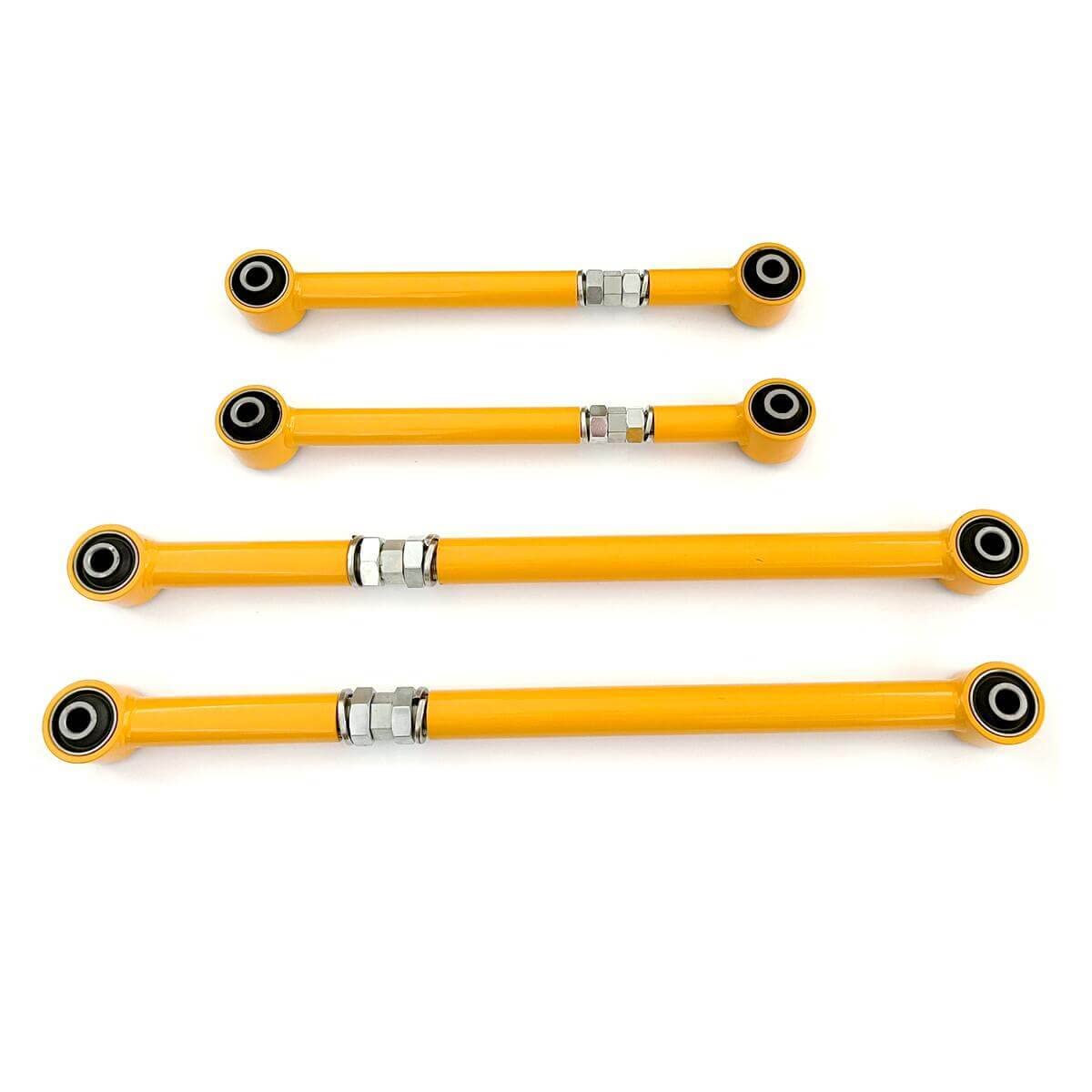 YABOO LC80 Accessories 2"-4" Rear Adjustable Upper & Lower Trailing Arms for Land cruiser 80 105 Series 4 pcs sets Yellow