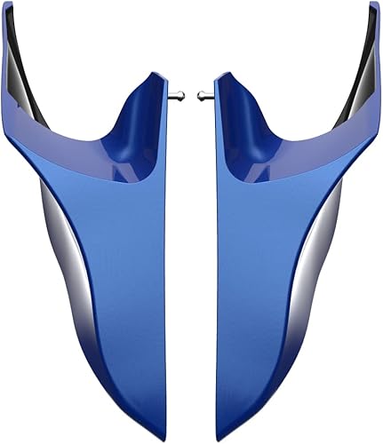 Miniatura 228 de Advanblack Barracuda - Cubiertas laterales estiradas plateadas (brillantes), paneles extendidos para Harley Touring Street Glide Road Glide Electra