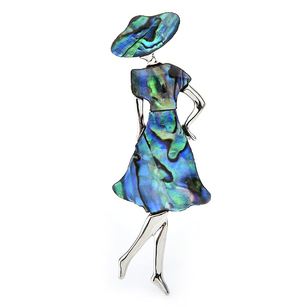 Brooche épingles Shell Lady en nacre pour femmes