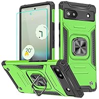 Cover Google Pixel 6A Con Supporto Anello: Custodia Morbida TPU Antiurto Blu - 5