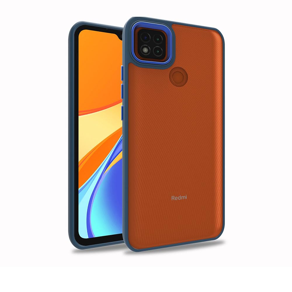 Zore Xioami ile uyumlu Redmi 9C Kılıf Flora Kapak Mavi