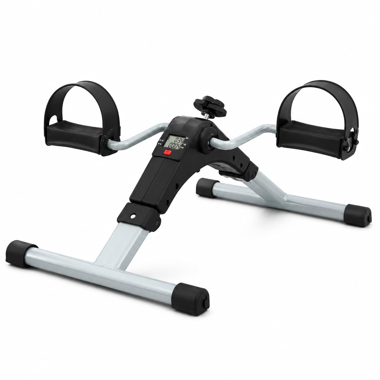 Mapache Grey Fitness Mini Cycle Pedal Exerciser with Fixing Straps | Adjustable Resistance Levels and Digital Display | Compact & Portable Design-image-39