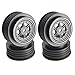 DE Racing Gambler Front Black Wheels (4Pcs) w/ 12mm Hex/TLR Offset